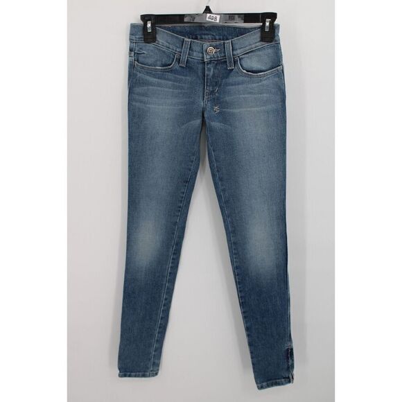 Ksubi Jeans Womens 24 Blue Skinny Low Rise Ankle Zipper 32" Inseam - Picture 1 of 10